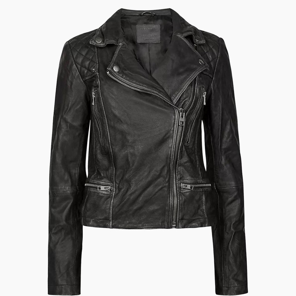 Black Leather Biker Jacket